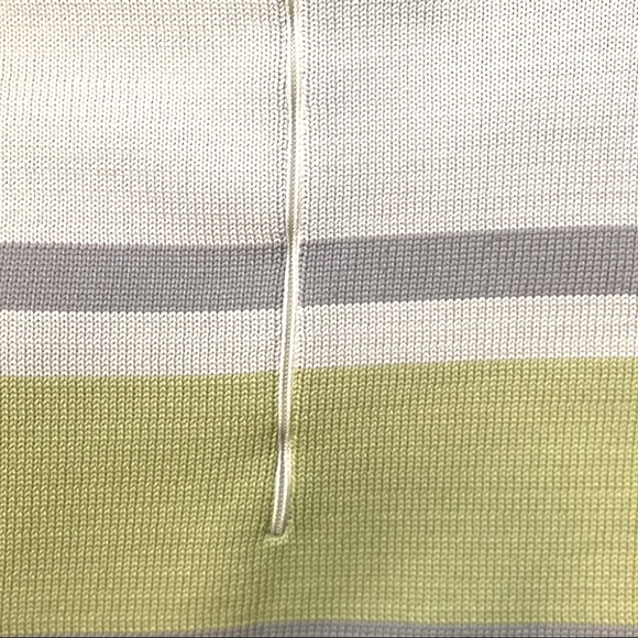 Authentic vintage 60s mod mock turtleneck long sleeve ribbed tunic dress backzip - Picture 6 of 12